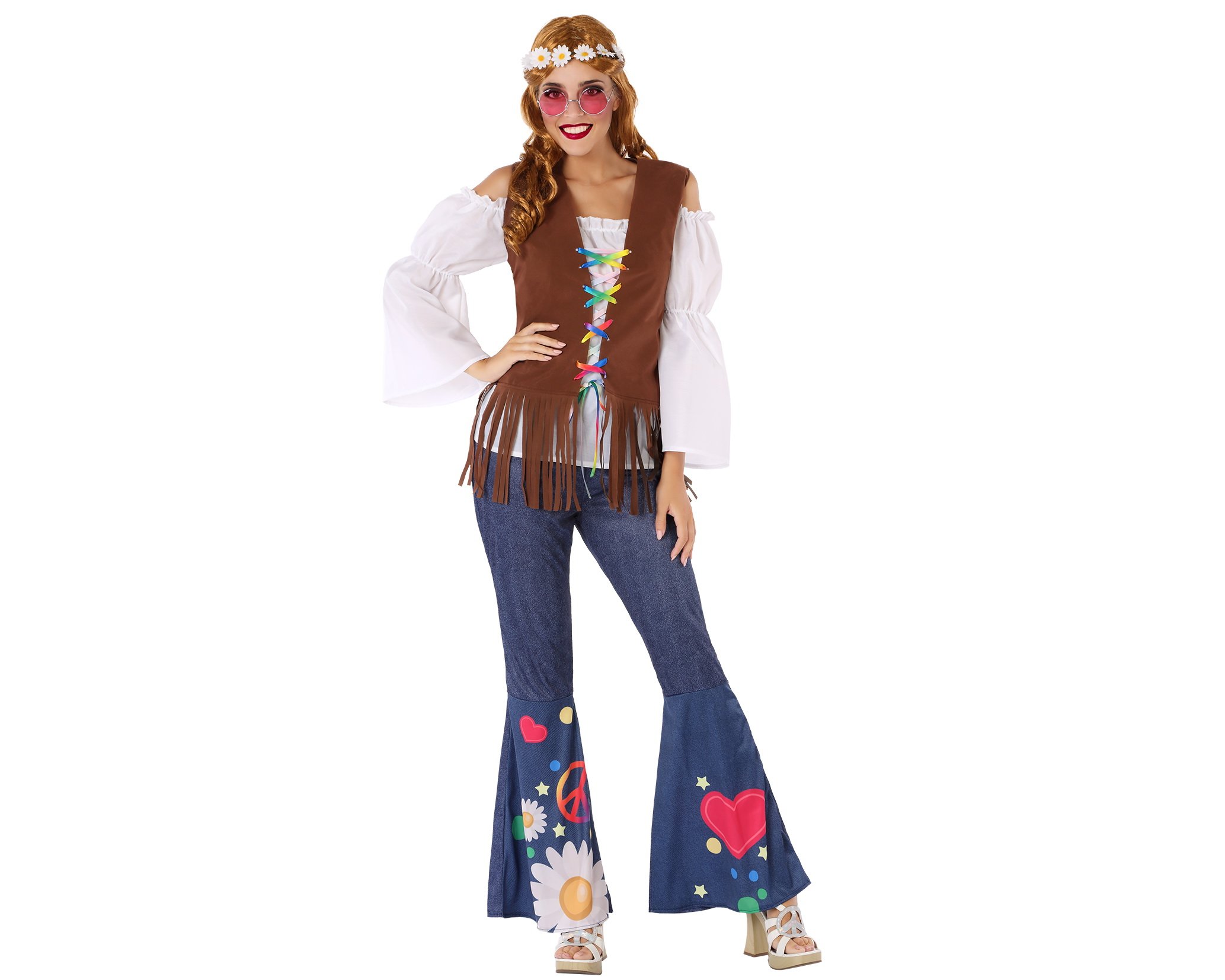 DISFRAZ HIPPIE MUJER AD
