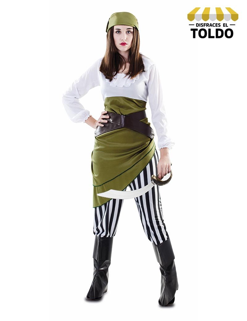 DISFRAZ PIRATA CHICA VERDE