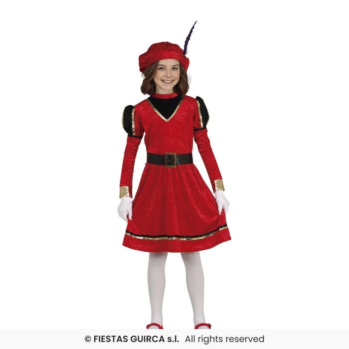 DISFRAZ PAJE ROJO Y DORADO VESTIDO INF – Disfraces El Toldo Oviedo
