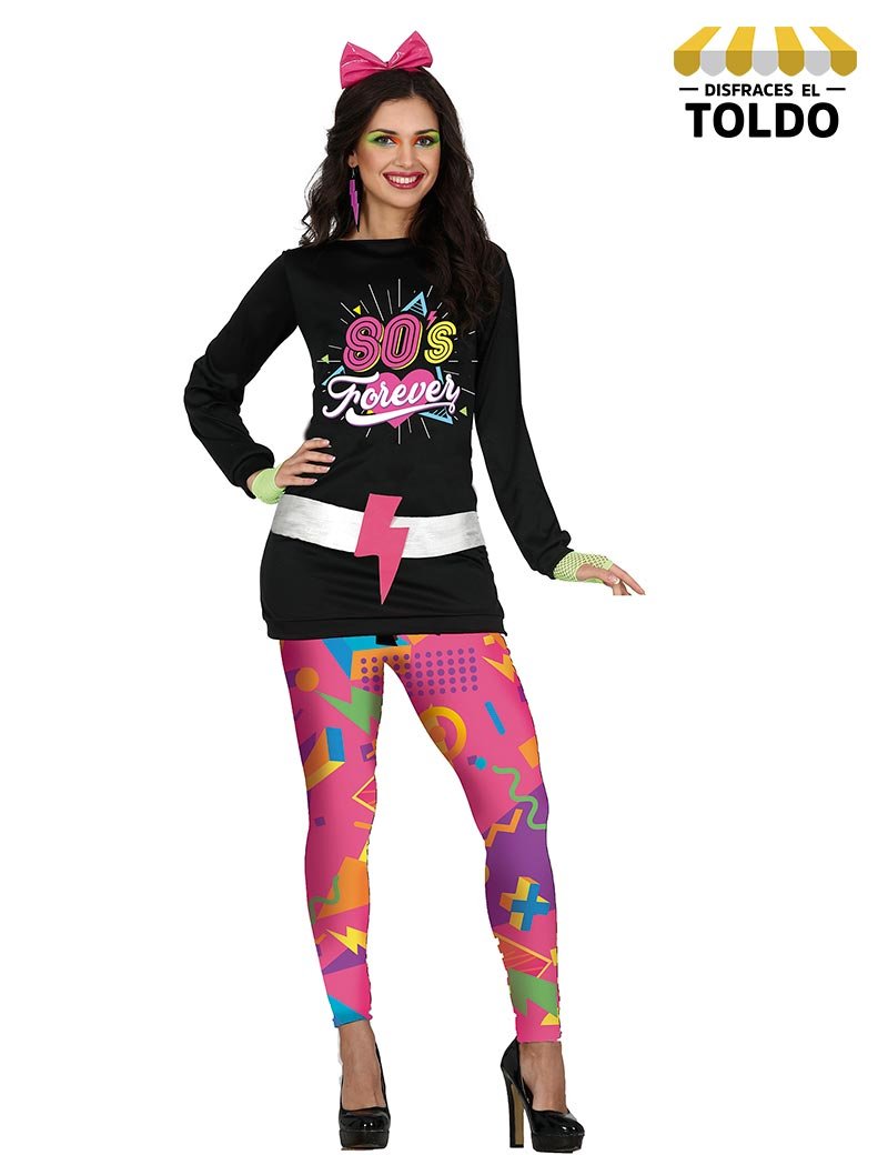DISFRAZ AÑOS 80 CHICA c/legging