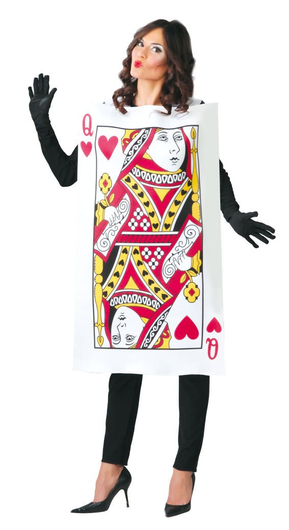 DISFRAZ CARTA REINA DE CORAZONES ADULTO