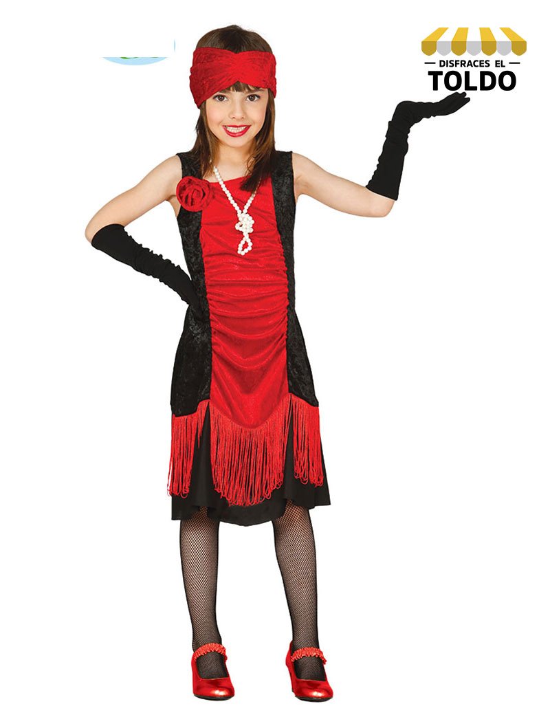 DISFRAZ CHARLESTON ROJO Y NEGRO INF – Disfraces El Toldo Oviedo